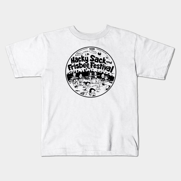 Hacky Sack & Frisbee Festival Kids T-Shirt by Chewbaccadoll